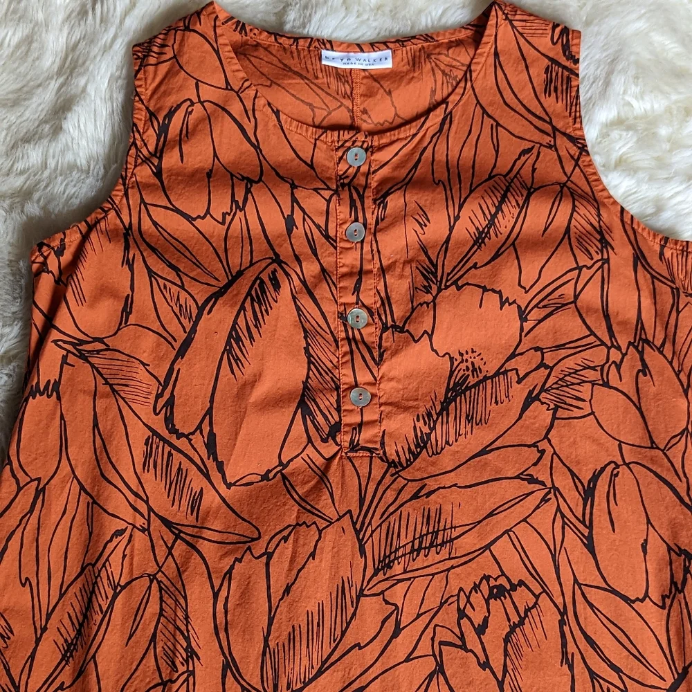 EUC Bryn Walker Don Tunic in Orange Floral